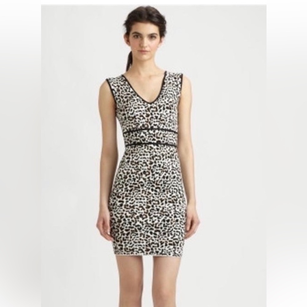Bcbg MaxAzria leopard print bodycon dress NWT